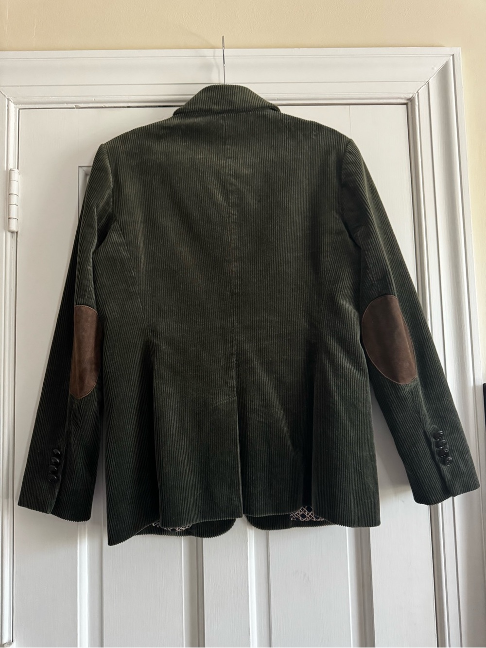 Brooks Brothers Women’s Olive Green Corduroy Blazer with Elbow Patches - Picture 3 of 4